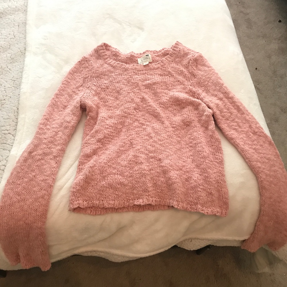 LA Hearts Mauve Sweater with Flare Sleeves